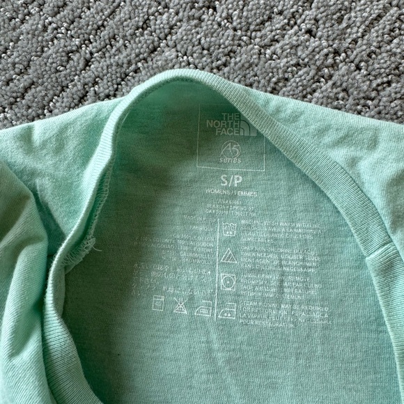 The North Face Light Green and Purple Burnout Faded Tee - Picture 3 of 3